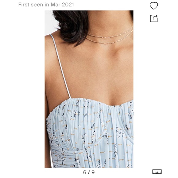 Metallic Floral Tiered Midi Dress by Self Portrait - Picture 6 of 9